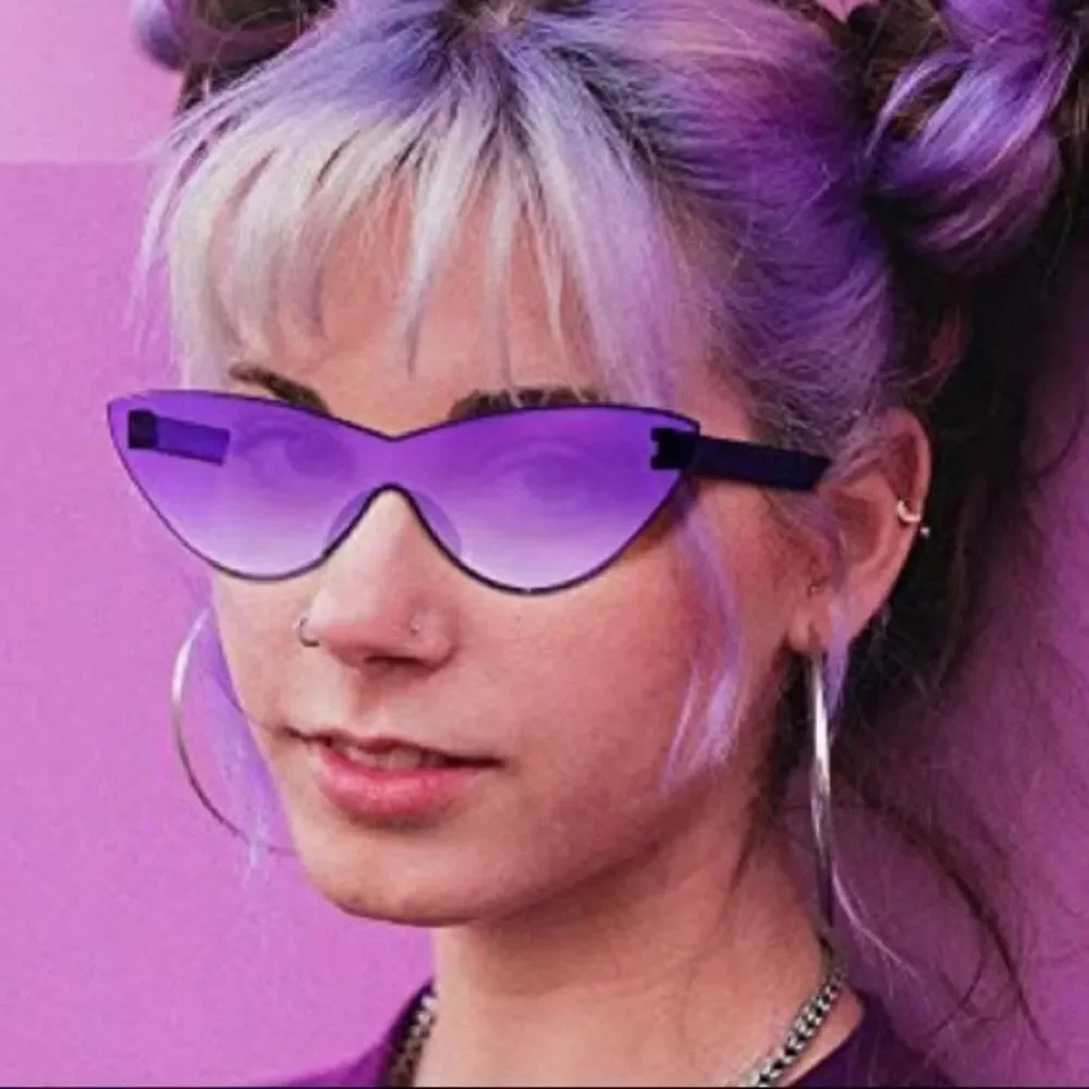 Transparent Lens cat eye sunglasses